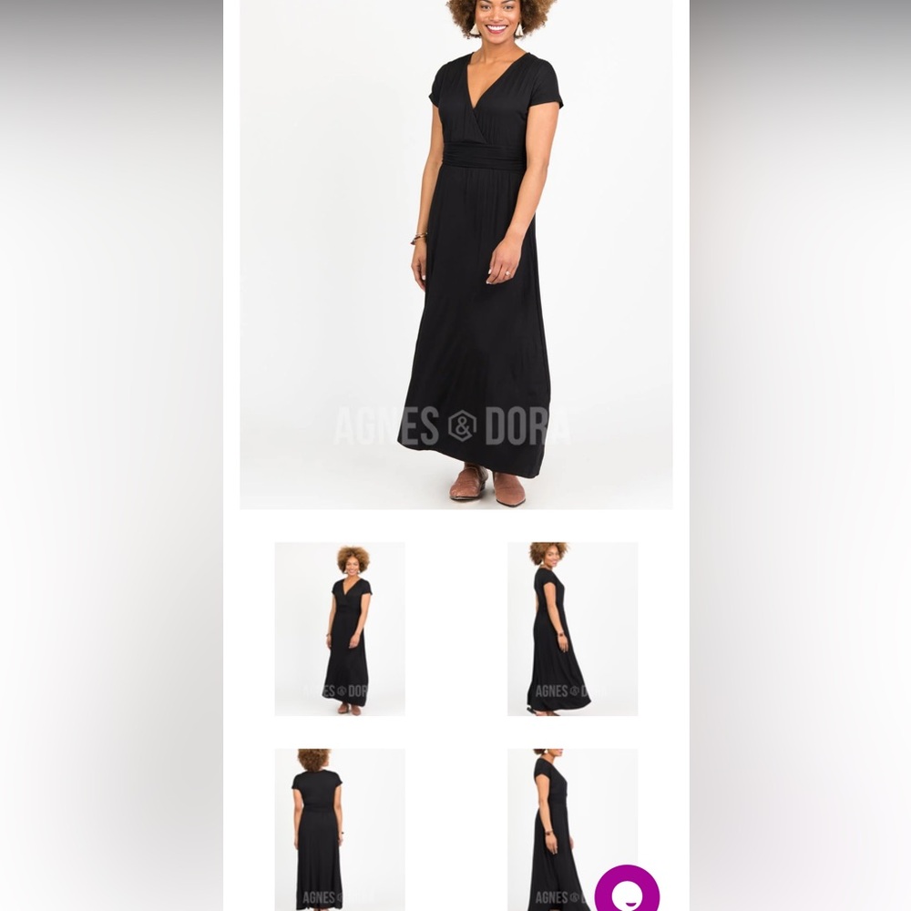 COPY - Agnes and Dora black maxi dress